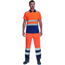 egyéb CADIZ HV galléros póló (narancssárga/navy, S) munkaruha
