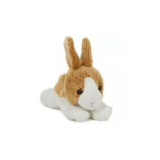 egyéb Élethű fekvő hűsvéti nyuszi plüssfigura 13 cm - Barna/Fehér (SE014251) plüssfigura