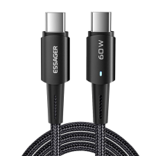 egyéb Essager EXCTT2-CGA01 USB Type-C apa - USB Type-C apa Adat és töltő kábel - Fekete (2m) kábel és adapter