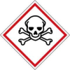 egyéb GHS piktogram, Mérgező, nagyon mérgező anyag, 100x100mm