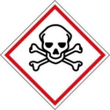 egyéb GHS piktogram, Mérgező, nagyon mérgező anyag, 100x100mm információs címke