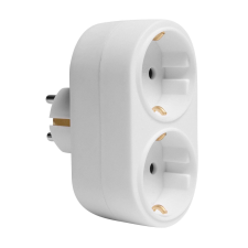 egyéb GTV GTV-AE-SC0102-00 220-240V Elosztó 2 aljzatos - Fehér (5908231360847) hosszabbító, elosztó