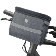 EGYÉB GYÁRTÓ Sahoo kerékpáros táska 2L, 24 x 14 x 18 cm, kormányra rögzíthető, Fekete kerékpáros táska