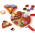 EGYÉB GYÁRTÓ Wooden Pizza - fa pizza játék kiegészítőkkel, 20cm, Többszínű