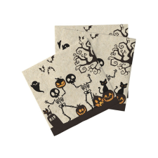 egyéb Halloween mintás natúr szalvéta 16 db/cs 33 x 33 cm party kellék