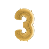 egyéb Héliumos fólia lufi, 3-as szám, 65 cm, arany
