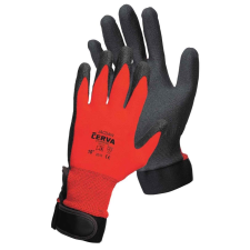 egyéb JACKDAW piros mártott nylon kesztyű (piros, 8) védőkesztyű