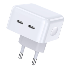 egyéb Jokade JB039WH 2x USB-C Hálózati töltő - Fehér (2x20W) (JB039WH) mobiltelefon kellék