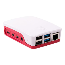 egyéb Joy-IT Raspberry Pi 4 B ház - Fehér/Piros (RB-CASEP4+06W) számítógép ház