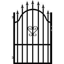 egyéb Kapu egyszárnyú Tina balos 90 cm × 150 cm fekete kerti bútor