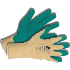 egyéb Kesztyű Hands-On pamut/latex zöld/bézs 11