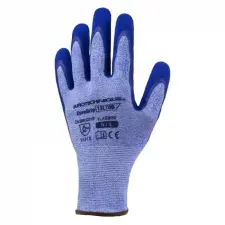 egyéb Kesztyű latex duplán mártott poliészter csúszásbiztos kék 6 védőkesztyű