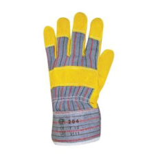 egyéb Kesztyű marhahasíték tenyérbéléssel sárga csíkos 204_10_méret