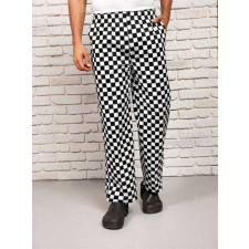 egyéb Nadrág derekas Premier Essential szakács unisex, black/white check, M munkaruha
