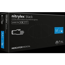 egyéb Nitrylex Black púdermentes nitril egyszer használatos kesztyű, 100db / doboz, M
