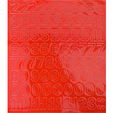 egyéb Öntapadós matrica, 2 cm-es, számlap, piros információs címke