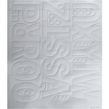 egyéb Öntapadós matrica, 5 cm-es, betűlap, ABC második fele, fehér információs címke