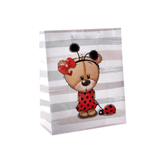 egyéb Papírtasak maci katicával 18 x 23 cm ajándéktasak