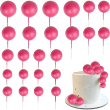 egyéb PartyTime tortadíszítő gömb, pink, 20db party kellék