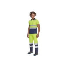 egyéb Póló Cadiz Hi-Vis galléros, fluo sárga/sötétkék, M