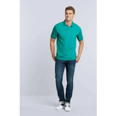 egyéb Póló (Gildan Dryblend) férfi galléros, dark heather, XL