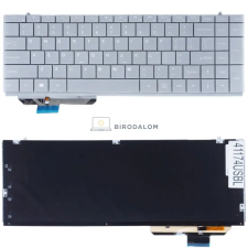 egyéb PRIDE-K3791, PRIDE-K3677 gyári billentyűzet (US kiosztás, háttérvilágítással, ezüst) laptop alkatrész