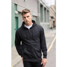 egyéb Pulóver Just Hoods cipzáras férfi, jet black, 5XL munkaruha