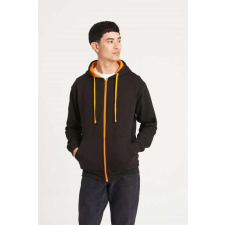 egyéb Pulóver Just Hoods unisex, jet black/orange crush, S munkaruha