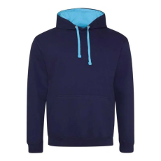 egyéb Pulóver Just Hoods unisex, sapphire blue/heather grey, 2XL