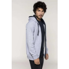 egyéb Pulóver Kariban kapucnis cipzáras férfi (80%pamut) black/fine grey, 2XL munkaruha