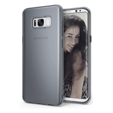 egyéb Samsung G955 Galaxy S8+ Ultra Slim 0.3 mm Szilikon hátlap tok - Fekete-Átlátszó (16729) tok és táska