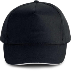 egyéb Sapka K-up 5 panellel unisex (100%pamut) white/navy, U