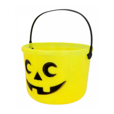 egyéb Sárga Tök Mintás Vödör Halloween-re party kellék