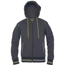 egyéb SHELDON kapucnis kardigán (antracit/sárga, 4XL) munkaruha