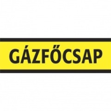 egyéb Sorozattábla, "Gázfőcsap", PVC, 250x80 információs címke