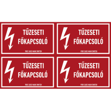 egyéb TŰZESETI FŐKAPCSOLÓ, vinil öntapadó, 100x60 információs címke