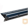 egyéb UTP Cat5e patch panel, 24 portos, levehető tehetmentesítővel