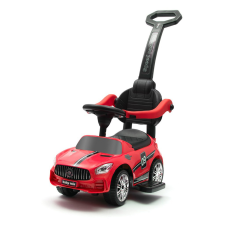 egyéb Zenélö bébitaxi vezetőrúddal - Baby Mix RACER piros lábbal hajtható járgány