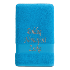  Egyedi hímzett törölköző – Boldog Névnapot!/Karibi kék lakástextília