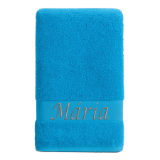  Egyedi névvel hímzett törölköző/Karibi kék Classic Charm lakástextília