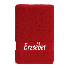  Egyedi névvel hímzett törölköző/Piros lakástextília