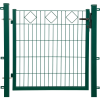  Egyszárnyú dekorkapu  csúcsára állított négyszög sor  zöld  100 x 100 cm