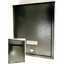  Egyszerű postaláda hátsó bedobó nyílással - fekete postaláda