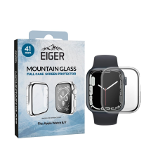 EIGER Mountain Apple Watch 7/8/9 Tok + kijelzővédő - Átlátszó (41mm) okosóra kellék