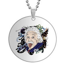 Einstein medál lánccal medál