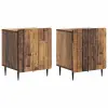  Éjjeliszekrény 2 pcs Antik Fa 43 x 34,5 x 52 cm Szerelt Fa