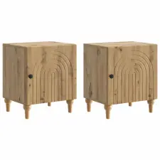  Éjjeliszekrény 2 pcs Kézműves Tölgy 43 x 34,5 x 50 cm bútor