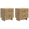  Éjjeliszekrény fiókkal 2 pcs Kézműves Tölgy 43 x 34,5 x 47,5 cm