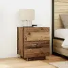  Éjjeliszekrény fiókkal 2 pcs Öreg fa 45 x 40 x 55 cm Faanyag