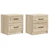  Éjjeliszekrény fiókkal 2 pcs Sonoma Tölgy 43 x 34,5 x 44,5 cm
